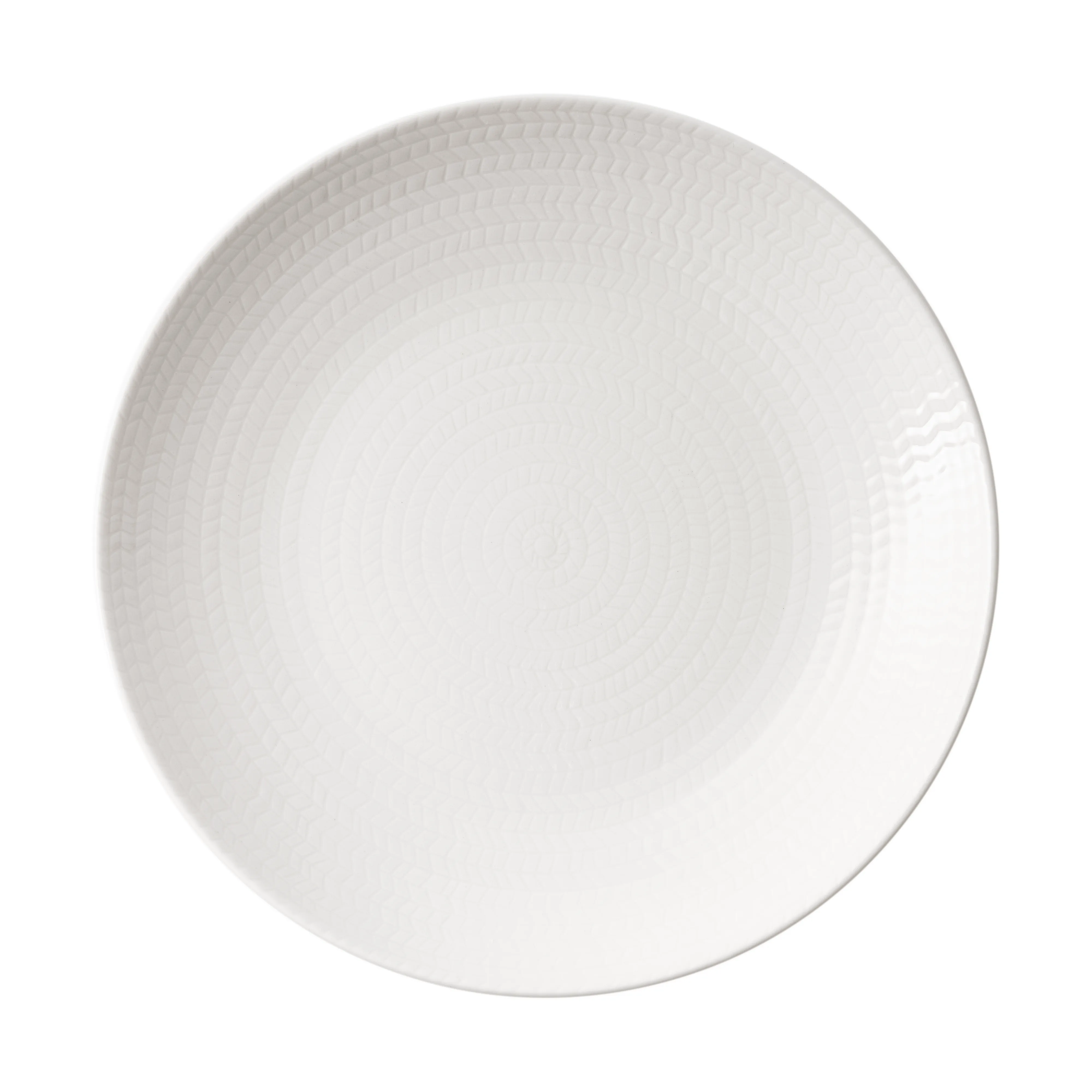 Blå eld tallrik, Vit, 23 cm