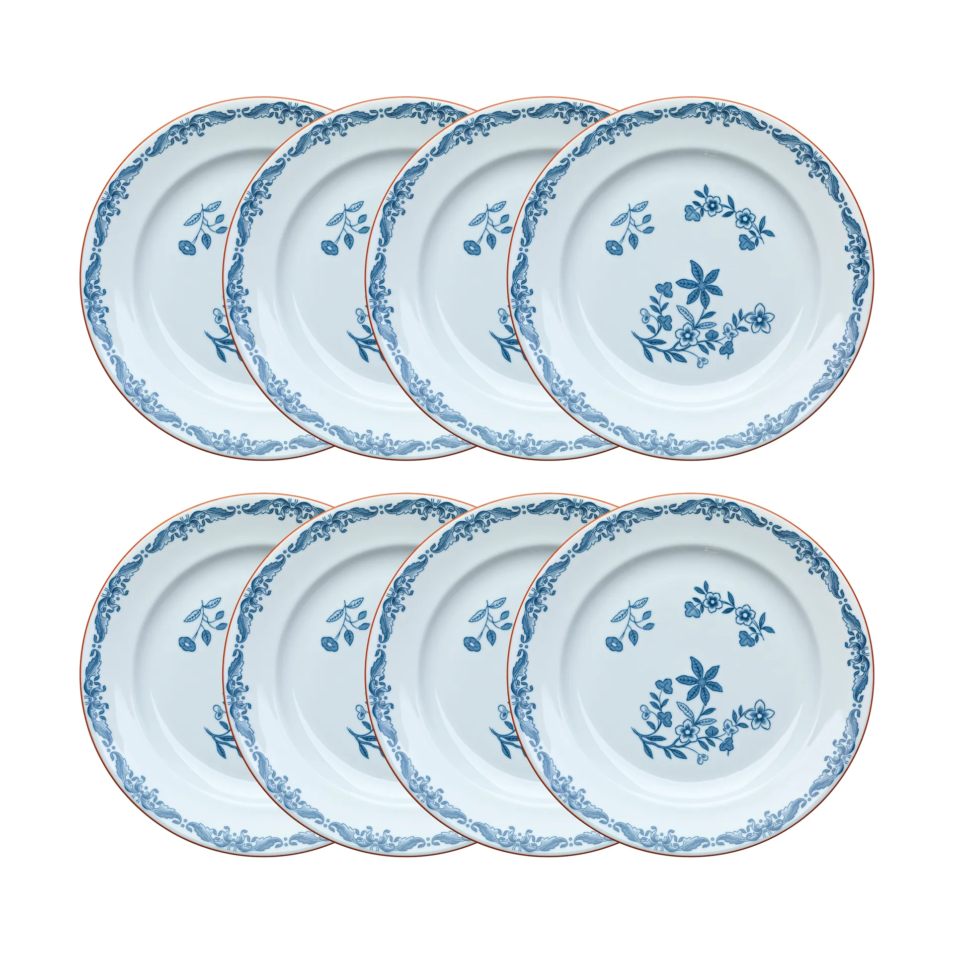 Ostindia flat tallrik Ø21 cm 8-pack – Blå,  Rörstrand