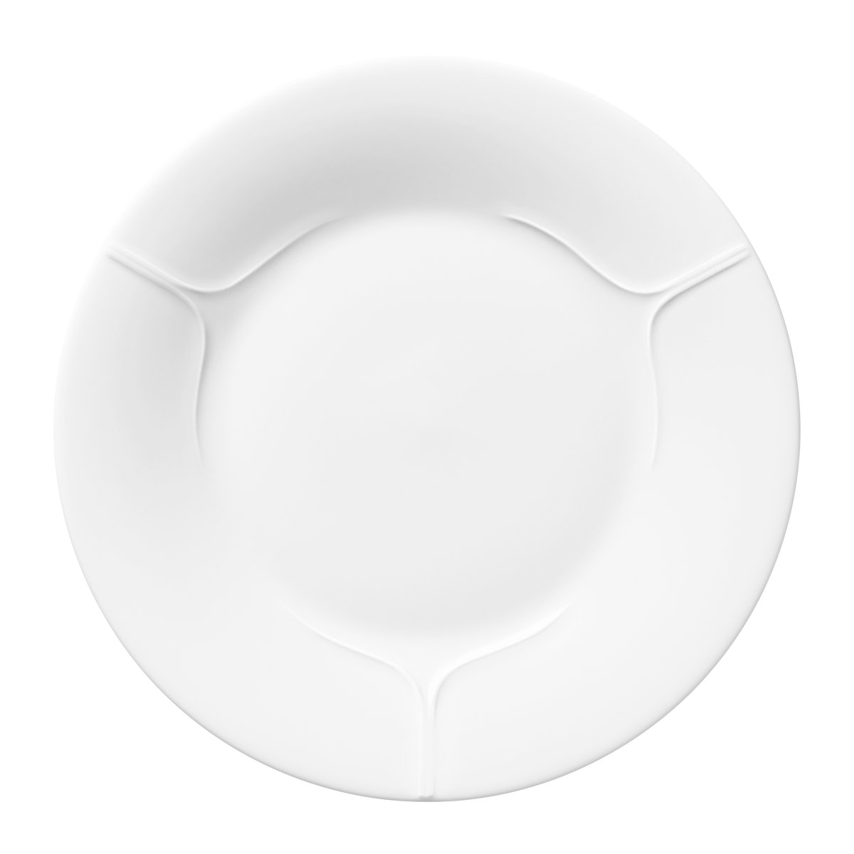 Rörstrand Pli Blanc tallrik 21 cm Vit | Skandinavisk Design | Mattallrikar | Vit