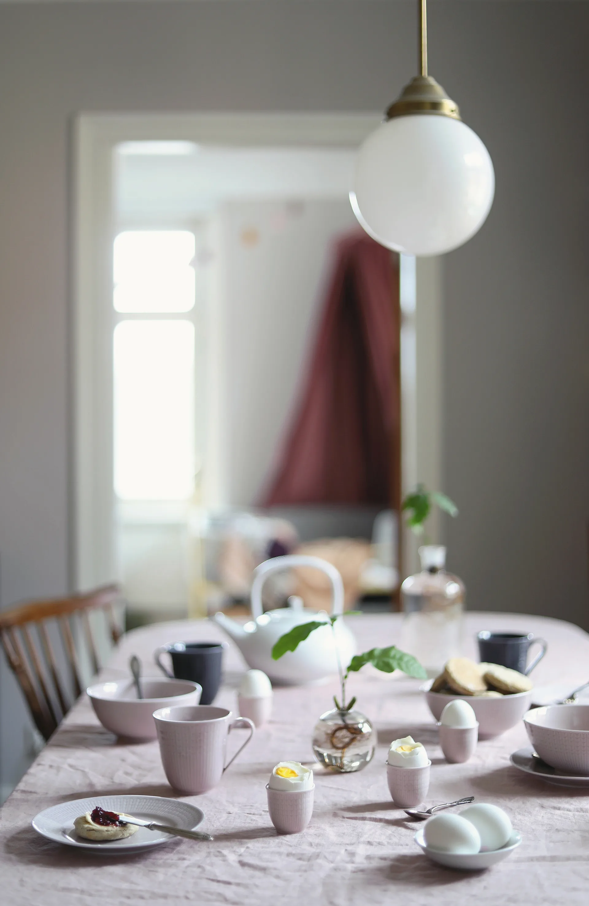 Swedish Grace äggkopp, ros (rosa) Rörstrand