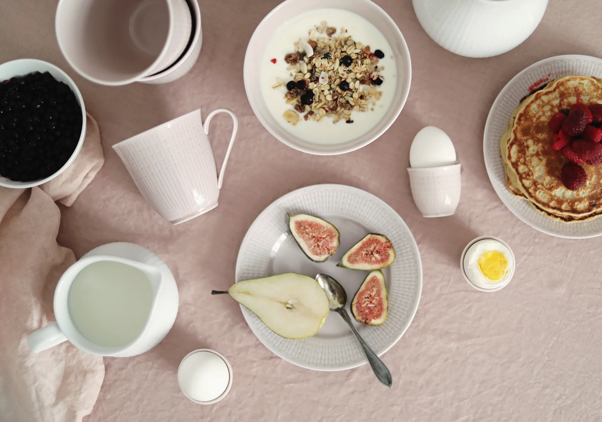 Swedish Grace äggkopp, ros (rosa) Rörstrand