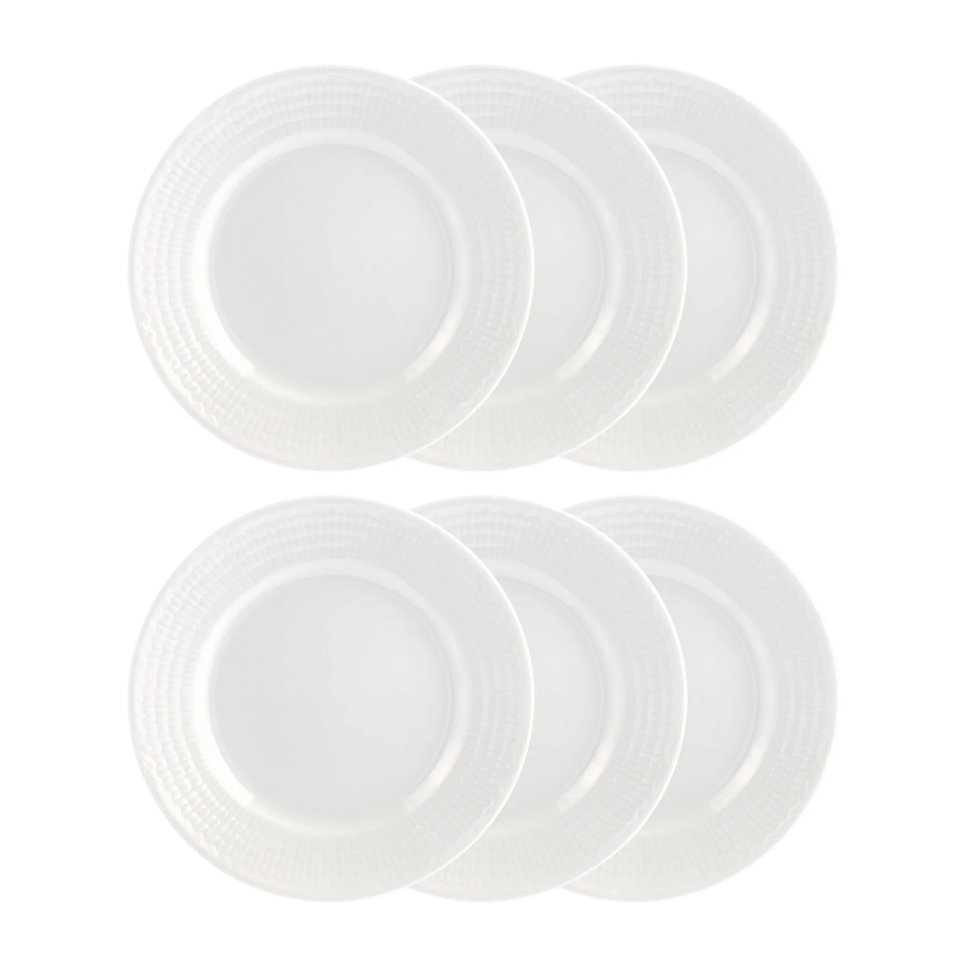 Swedish Grace assiett 17 cm, 6-pack snö (vit) Rörstrand