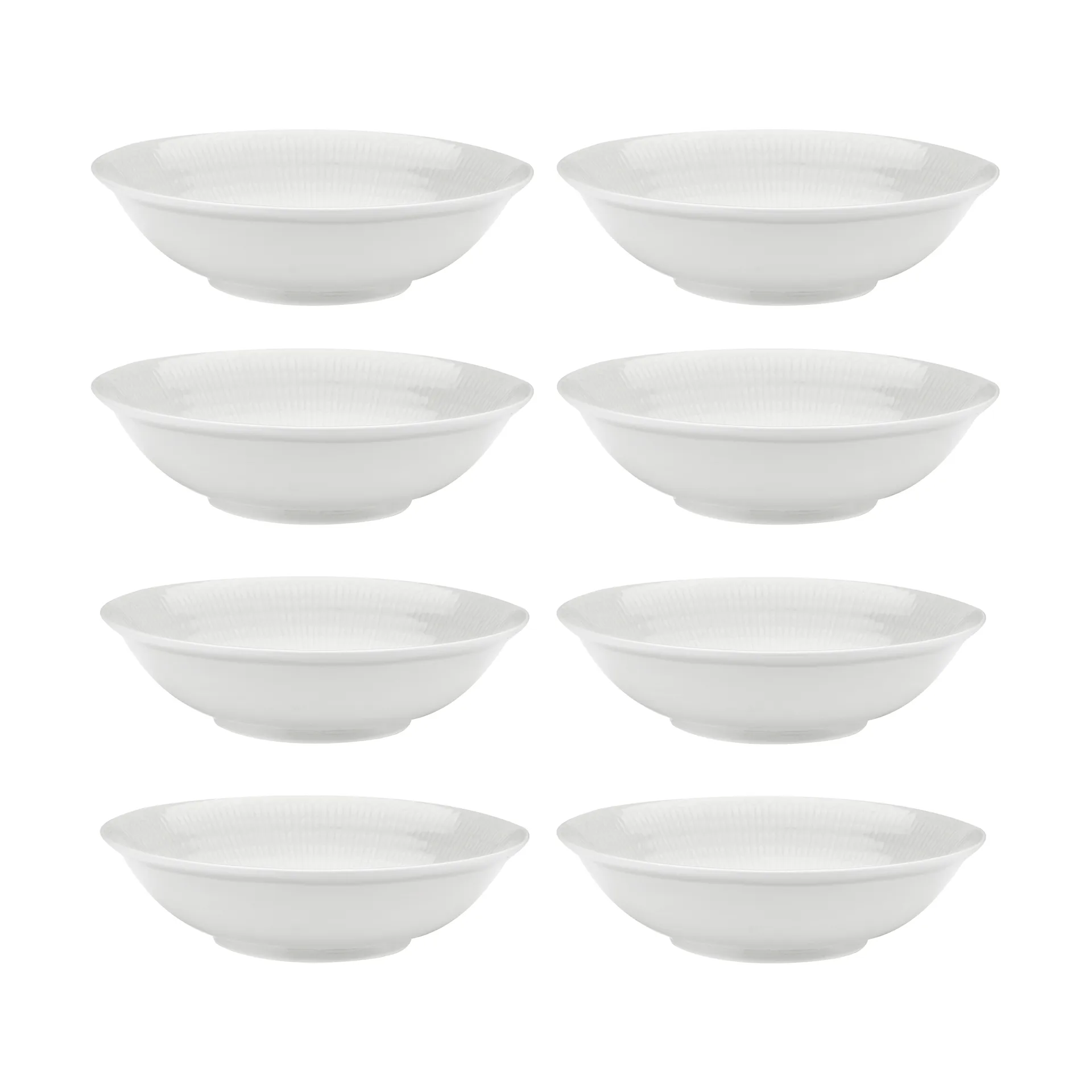 Swedish Grace djup tallrik Ø19 cm 8-pack - Snö (vit),  Rörstrand