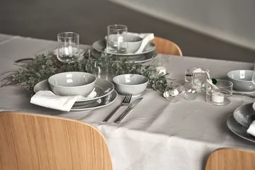 Swedish Grace djup tallrik 25 cm 6-pack Dimma(grå) - Rörstrand
