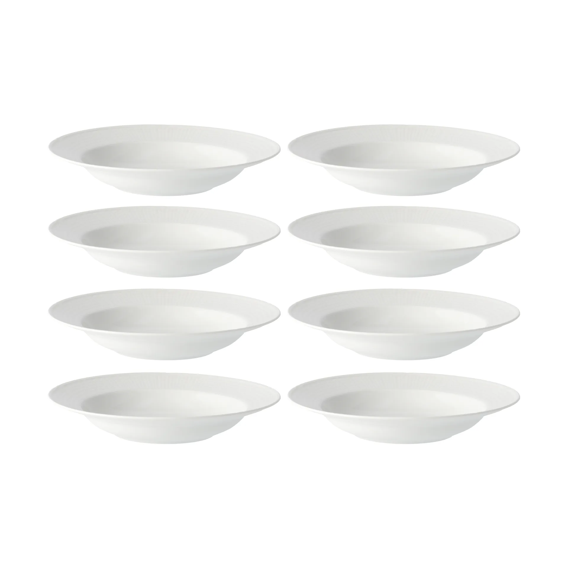 Swedish Grace djup tallrik Ø25 cm 8-pack - Snö (vit),  Rörstrand
