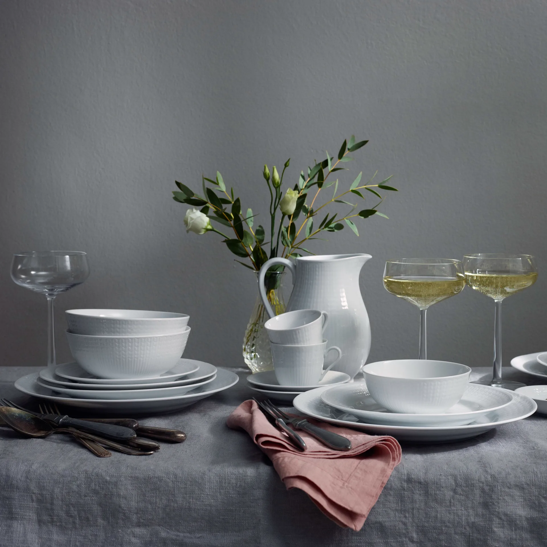 Swedish Grace fat Ø13 cm, Snö (vit) Rörstrand