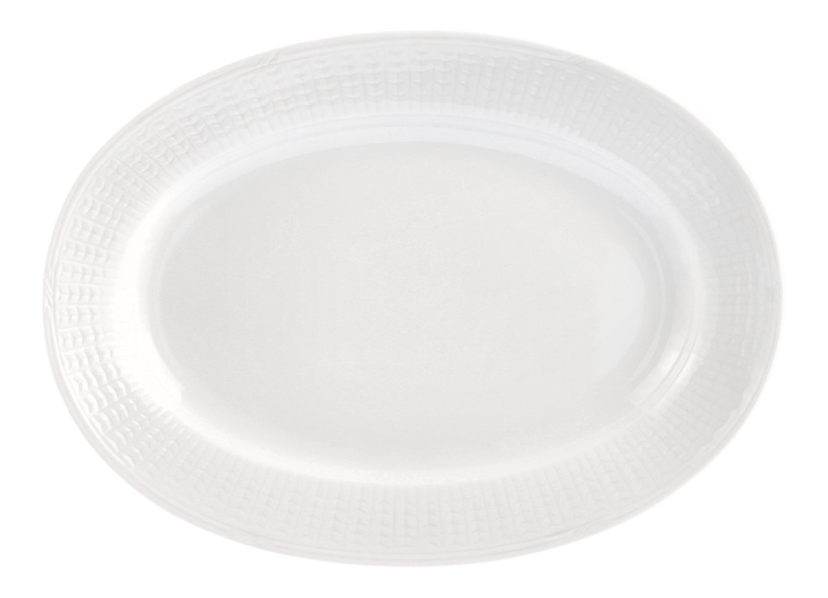 Rörstrand Swedish Grace fat oval 32 cm snö (vit) | Skandinavisk Design | Serveringsfat & Uppläggningsfat | Vit