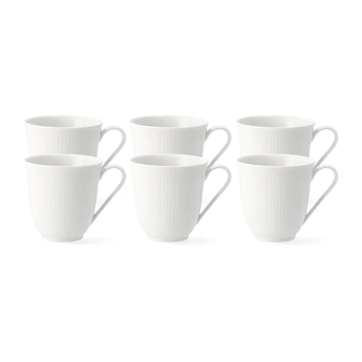 Swedish Grace mugg 30 cl, 6-pack snö (vit) - Rörstrand