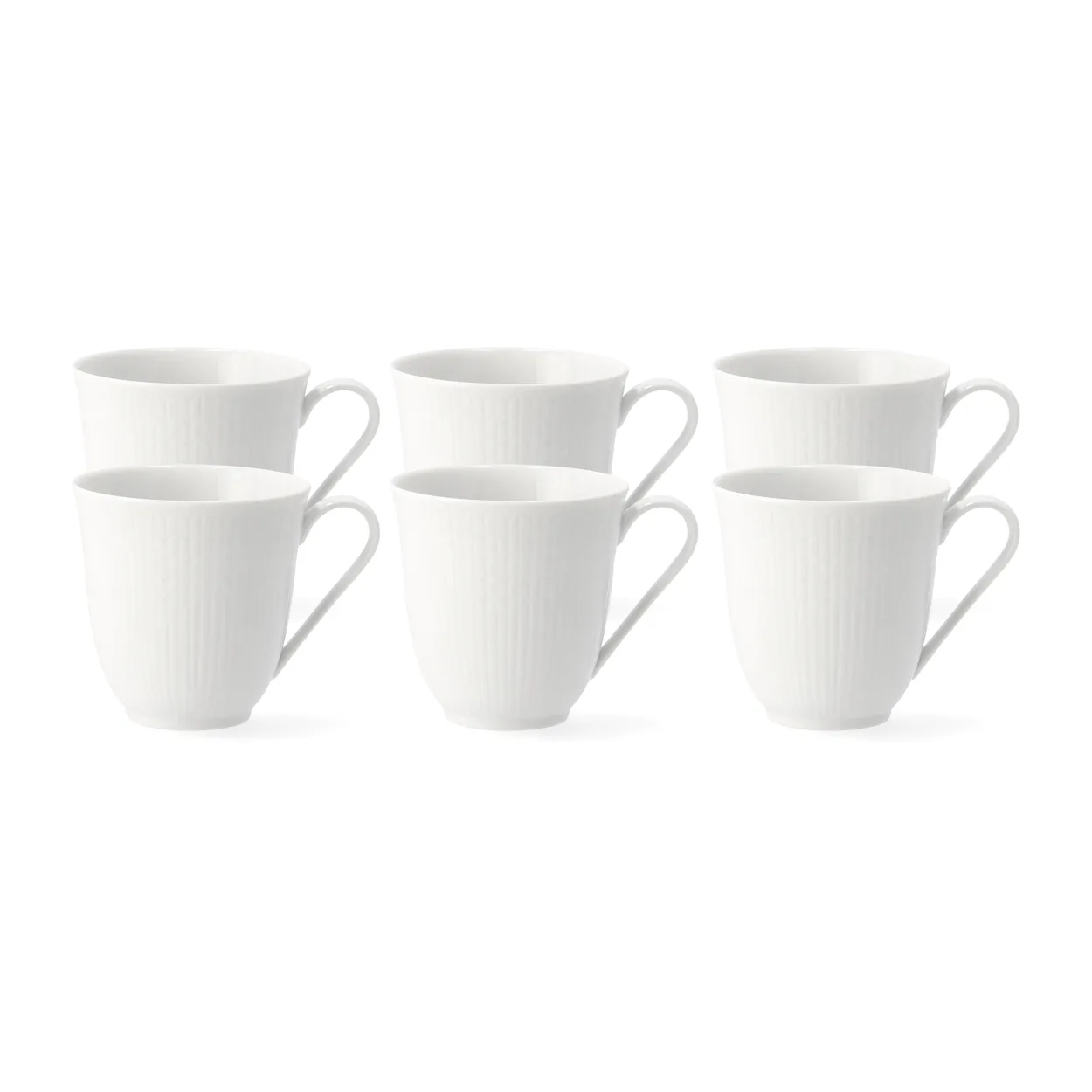 Rörstrand Swedish Grace mugg 30 cl, 6-pack snö (vit)