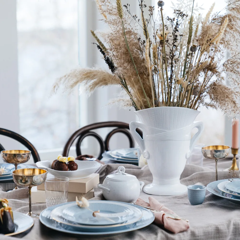 Swedish Grace snäckfat 18x16 cm, Snö (vit) Rörstrand