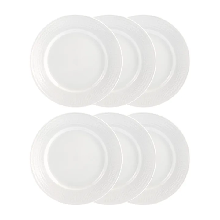 Swedish Grace tallrik 21 cm, 6-pack snö (vit) - Rörstrand