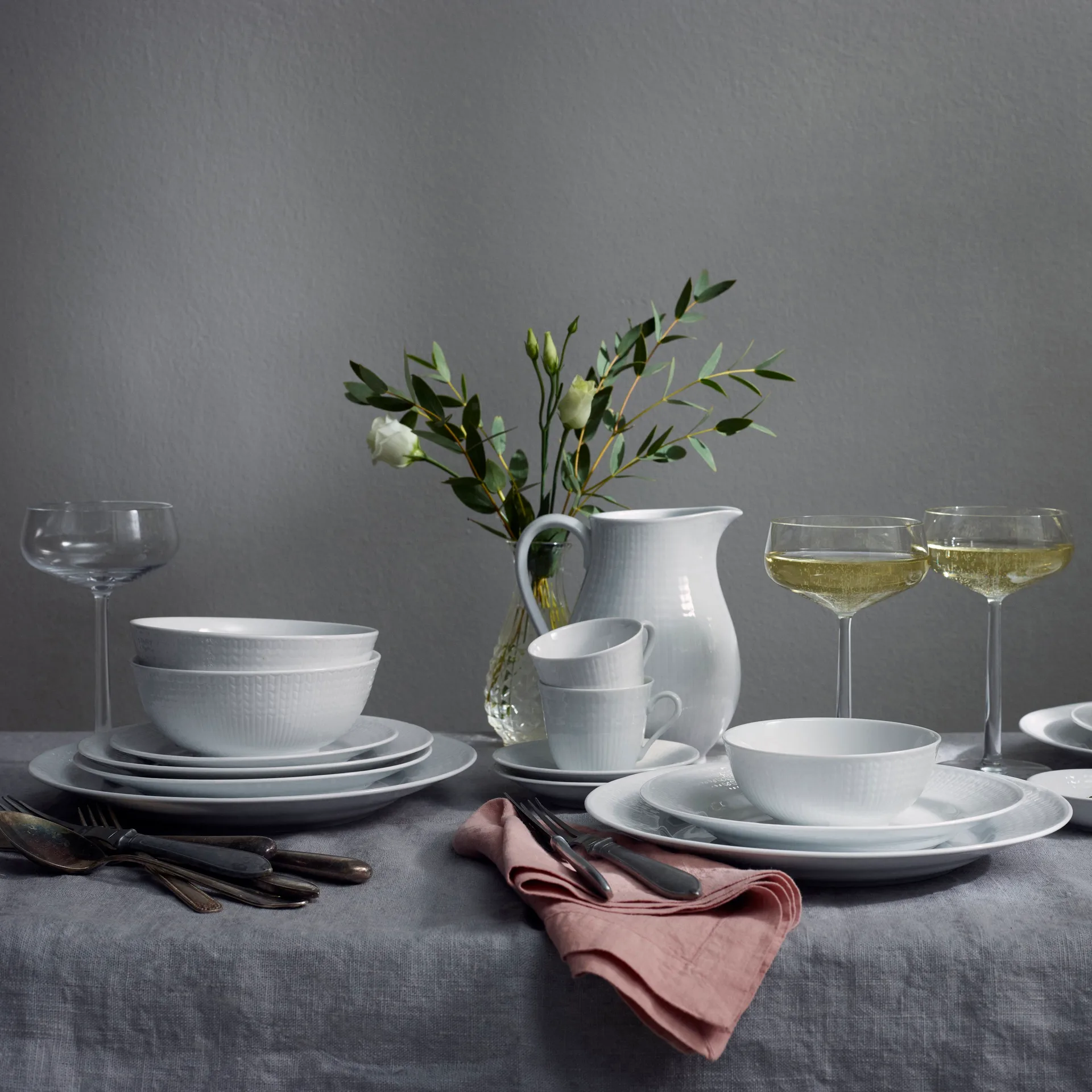 Swedish Grace tallrik 21 cm, 6-pack snö (vit),  Rörstrand