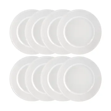 Swedish Grace tallrik Ø27 cm 8-pack - Snö (vit) - Rörstrand