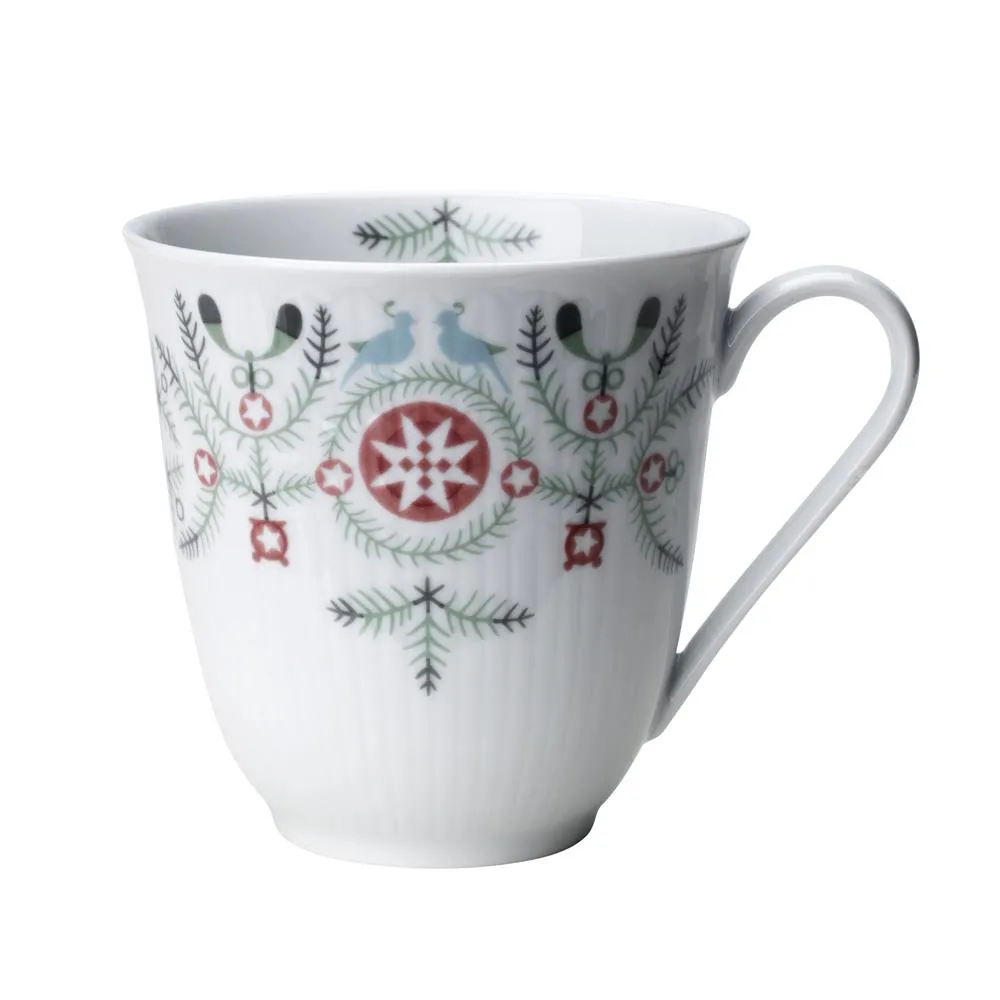 Rörstrand Swedish Grace Winter mugg 30 cl vit | Skandinavisk Design | Kaffekoppar | Blå