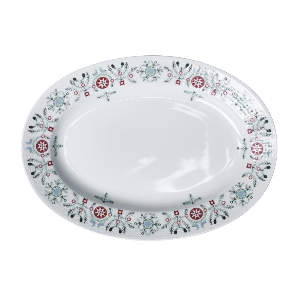 Rörstrand Swedish Grace Winter tallrik oval vit | Skandinavisk Design | Mattallrikar | Vit