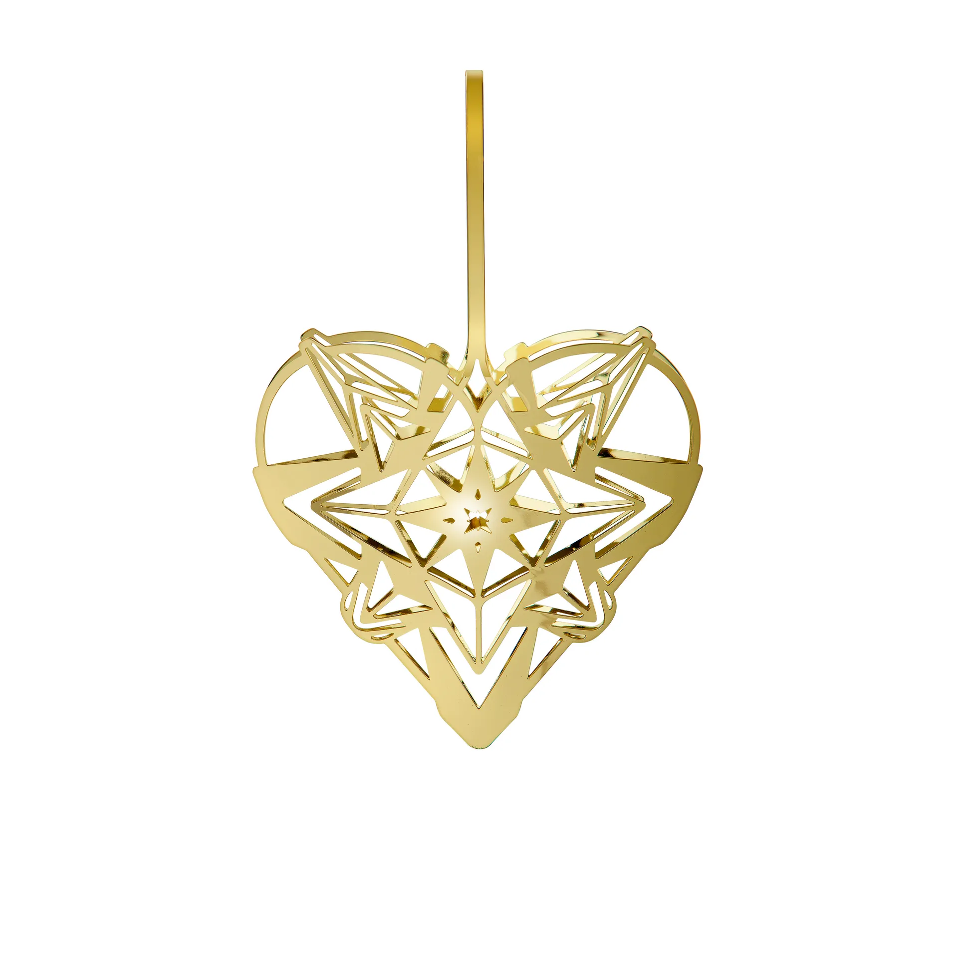 Karen Blixen hängande hjärta 12,8 cm, guld Rosendahl