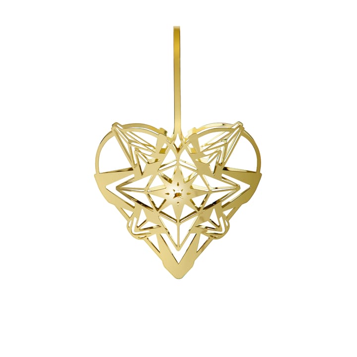 Karen Blixen hängande hjärta 12,8 cm, guld Rosendahl