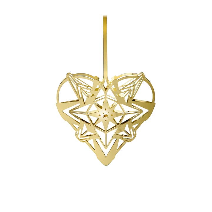 Karen Blixen hängande hjärta 12,8 cm - guld - Rosendahl
