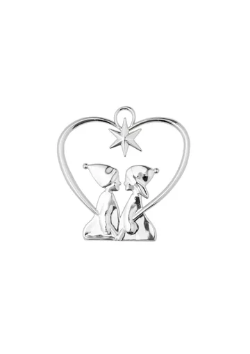 Karen Blixen julhänge Hjärta med barn - Silver - Rosendahl