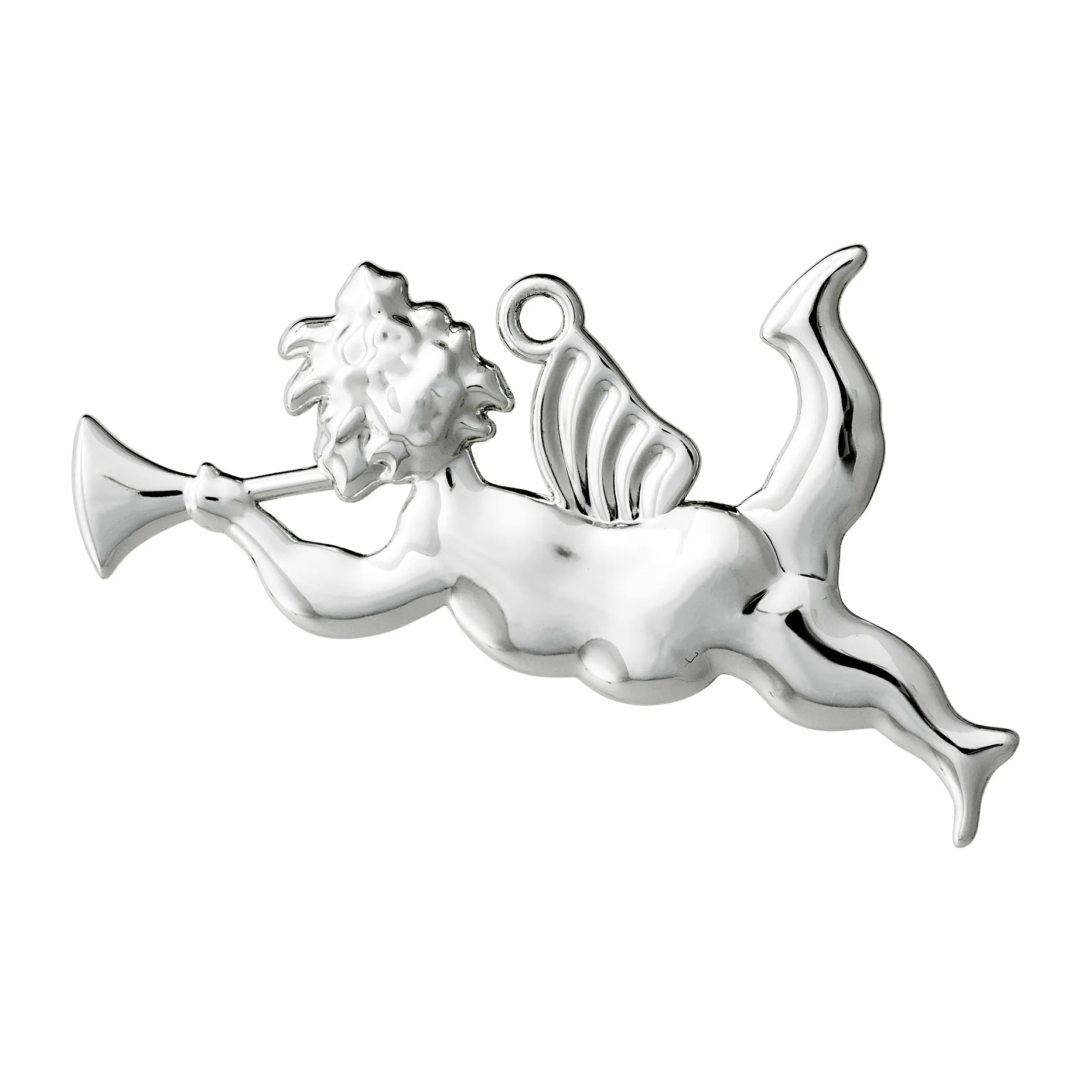 Karen Blixen trumpet ängel julhänge 6,5 cm, Försilvrad Rosendahl