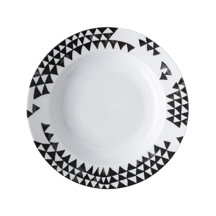 Magic Garden Black Seeds djup tallrik 23 cm, Vit-svart Rosenthal