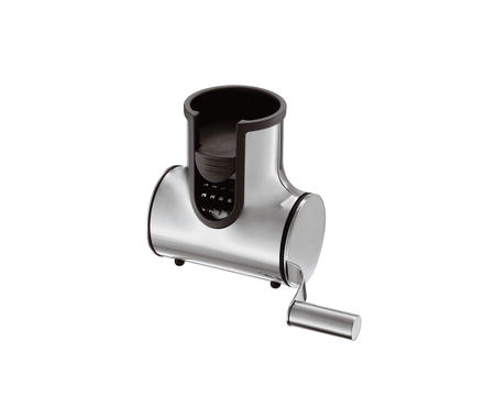 Rösle Ostkvarn 14 cm Stål-svart | Skandinavisk Design | Rivjärn & Mandoliner | Silverfärgad