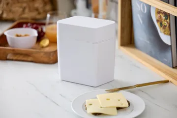 Classic ostlåda inkl ostskärare 16,5x10x19 cm - Vit - Rosti