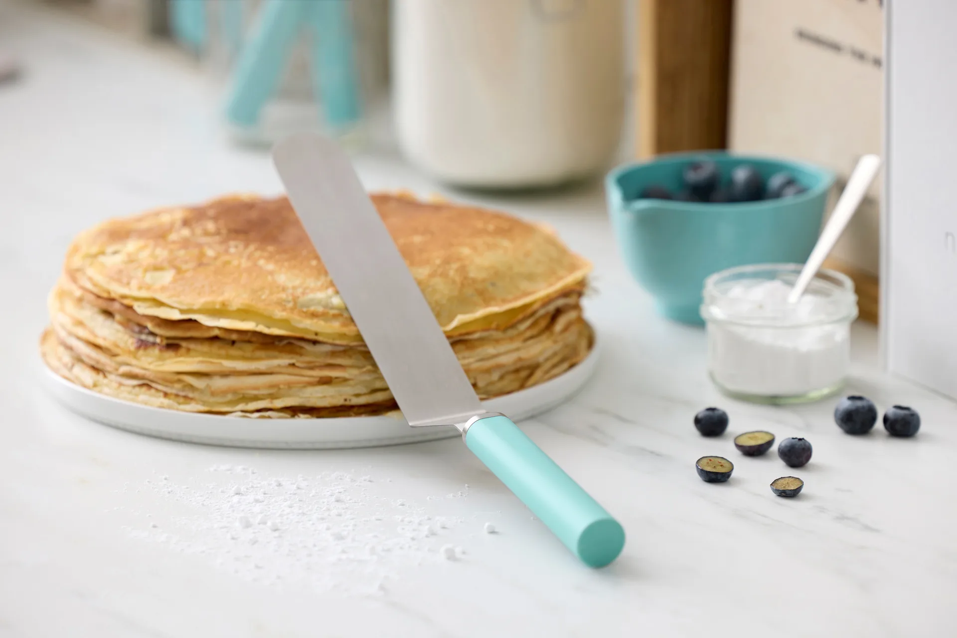 Emma palettkniv smal stål 33 cm, Nordic green Rosti