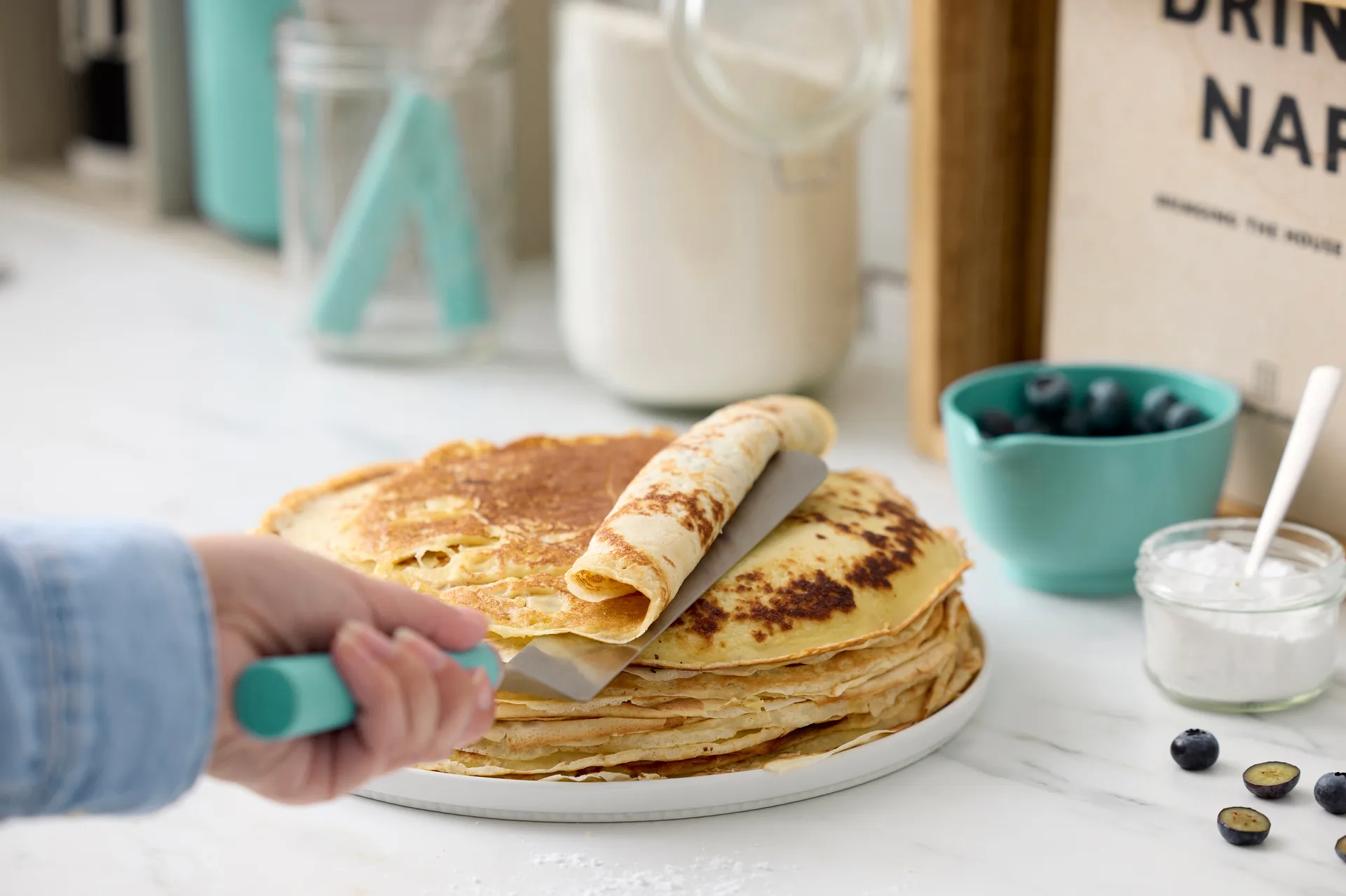 Emma palettkniv smal stål 33 cm, Nordic green Rosti