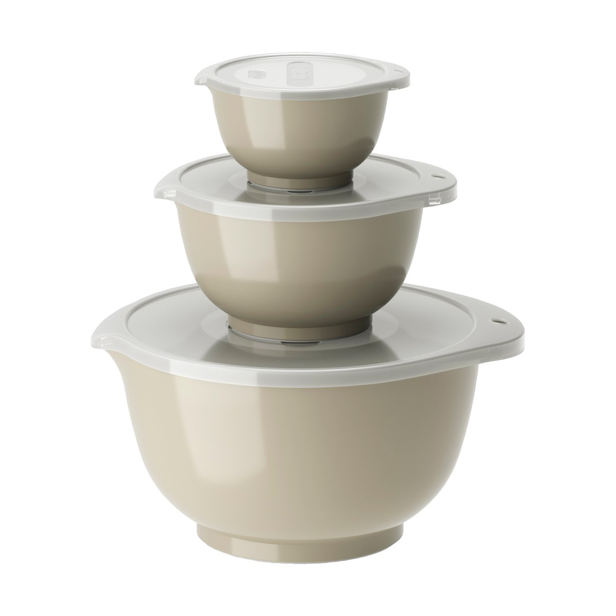 Rosti Margrethe skålset 3-pack Humus | Skandinavisk Design | Bunkar & Vispskålar | Brun
