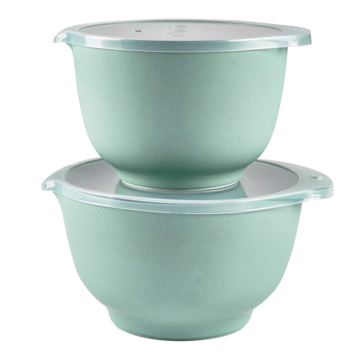 Margrethe skålset med lock matt 2-pack, Pebble grön Rosti