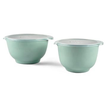 Margrethe skålset med lock matt 2-pack - Pebble grön - Rosti