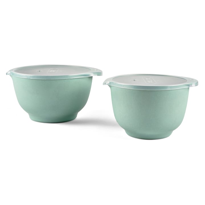 Margrethe skålset med lock matt 2-pack, Pebble grön Rosti