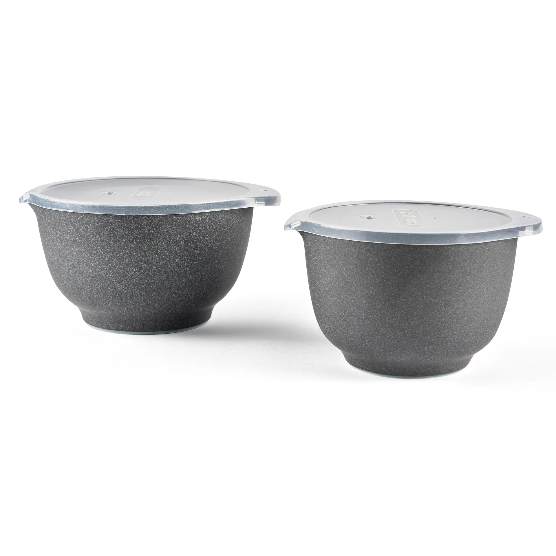 Margrethe skålset med lock matt 2-pack, Pebble svart Rosti