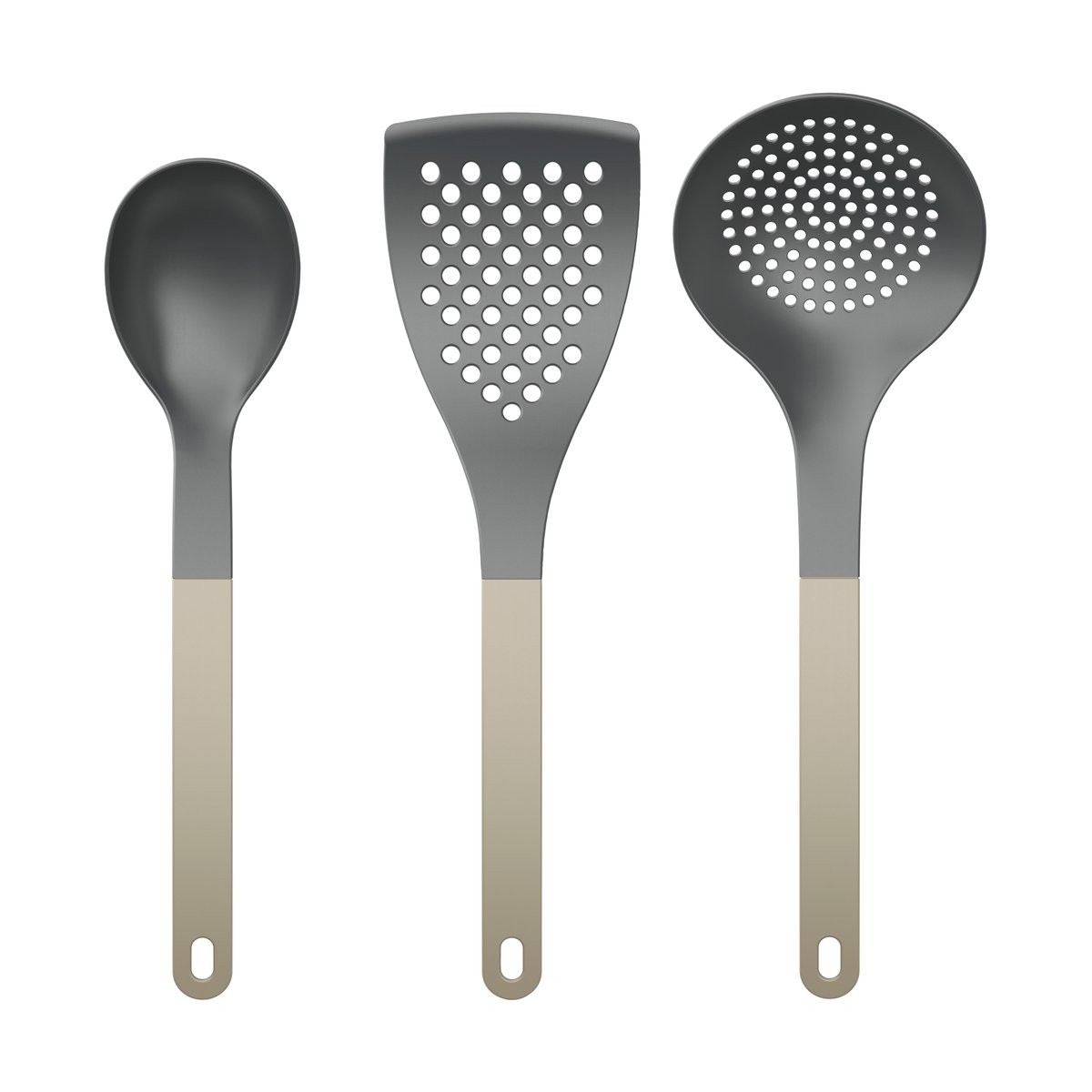 Rosti Optima köksredskap 2 3 delar Vit nylon | Skandinavisk Design | Slevar & Skedar | Vit
