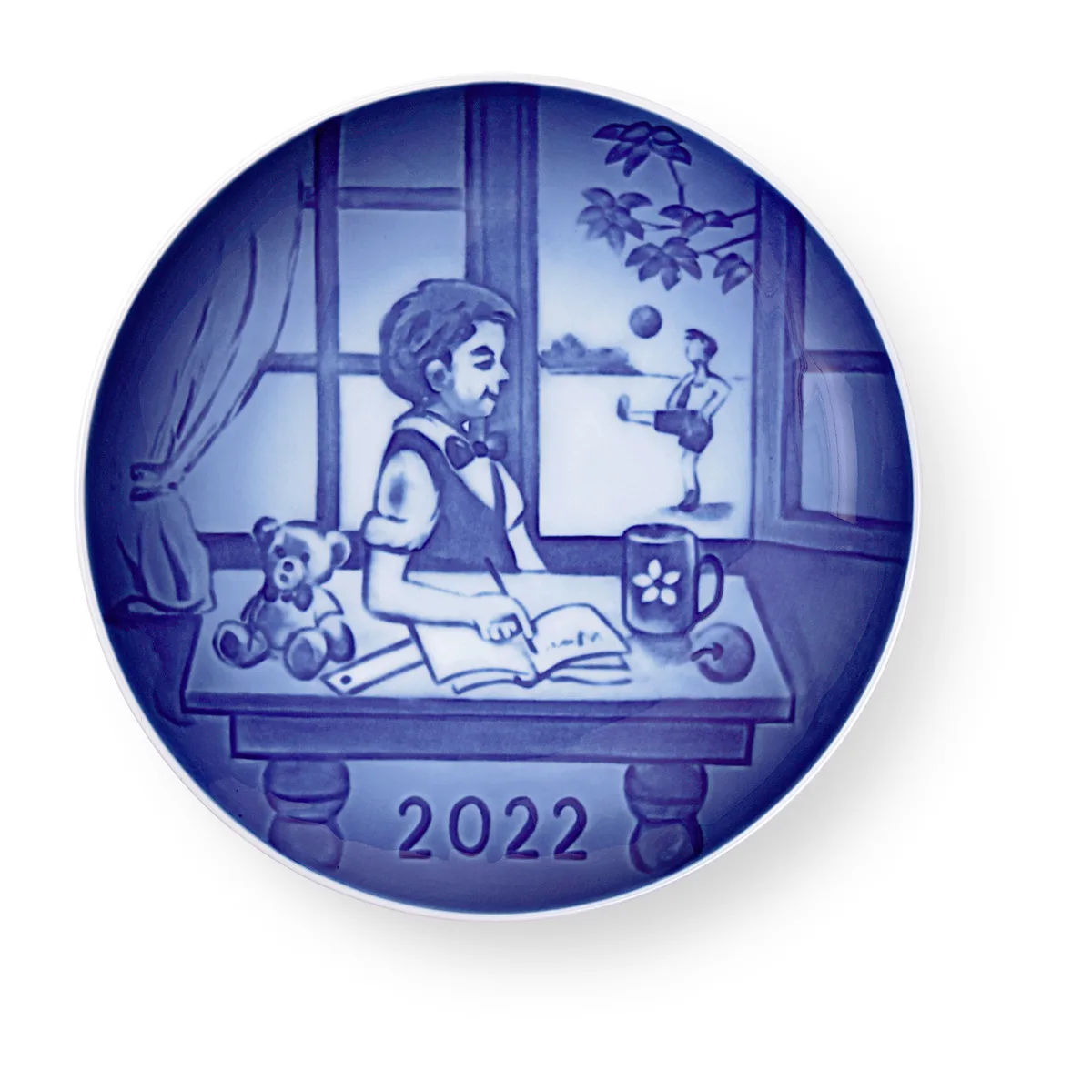 Royal Copenhagen Bing och Grøndahl barnens dag tallrik 2022 vit