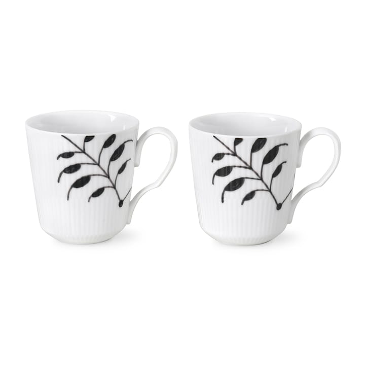 Black Fluted Mega mugg 2-pack - 28 cl - Royal Copenhagen