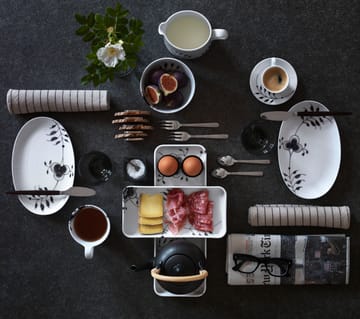 Black Fluted Mega rektangulärt fat - 24 cm - Royal Copenhagen