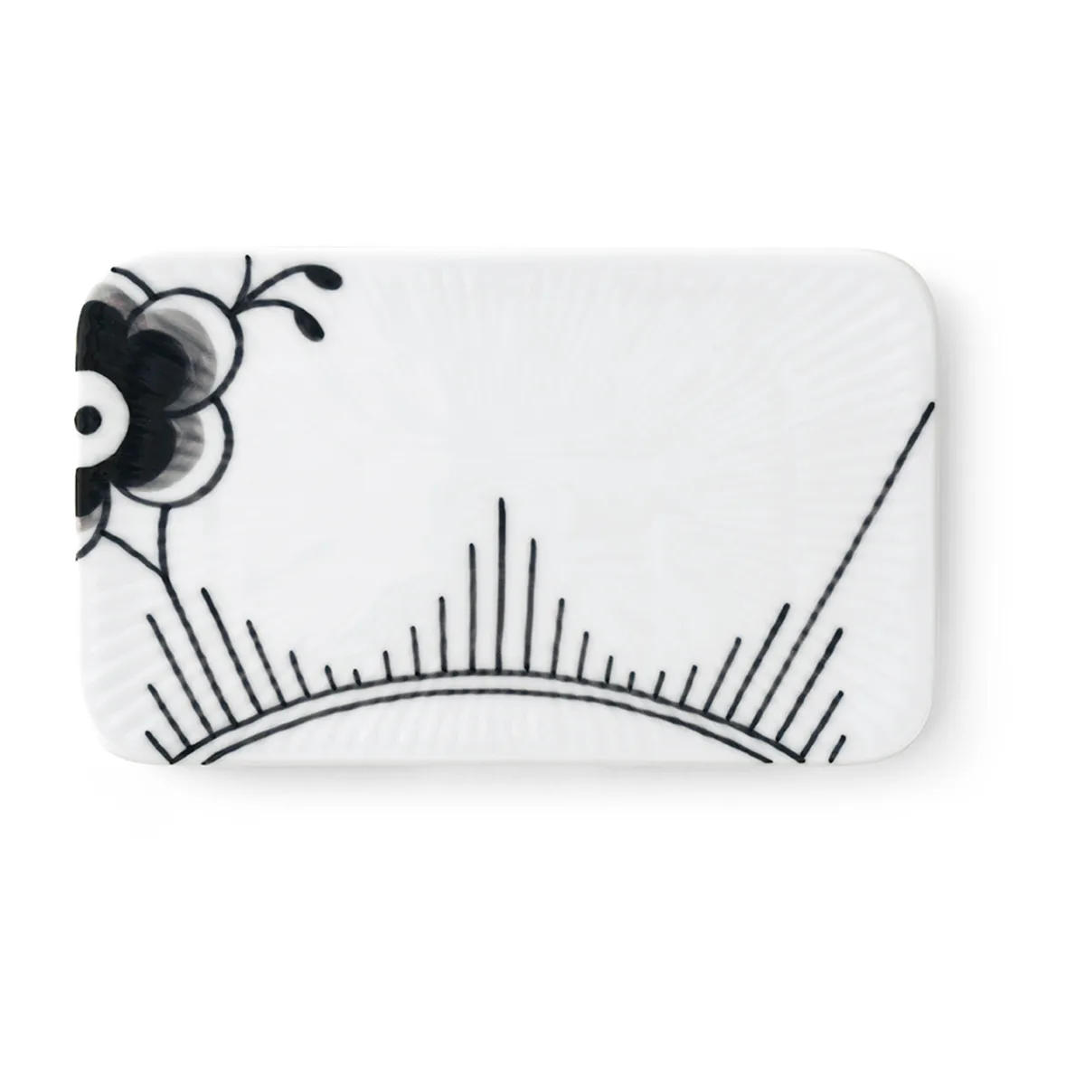 Royal Copenhagen Black Fluted Mega serveringsbricka 15,5 cm