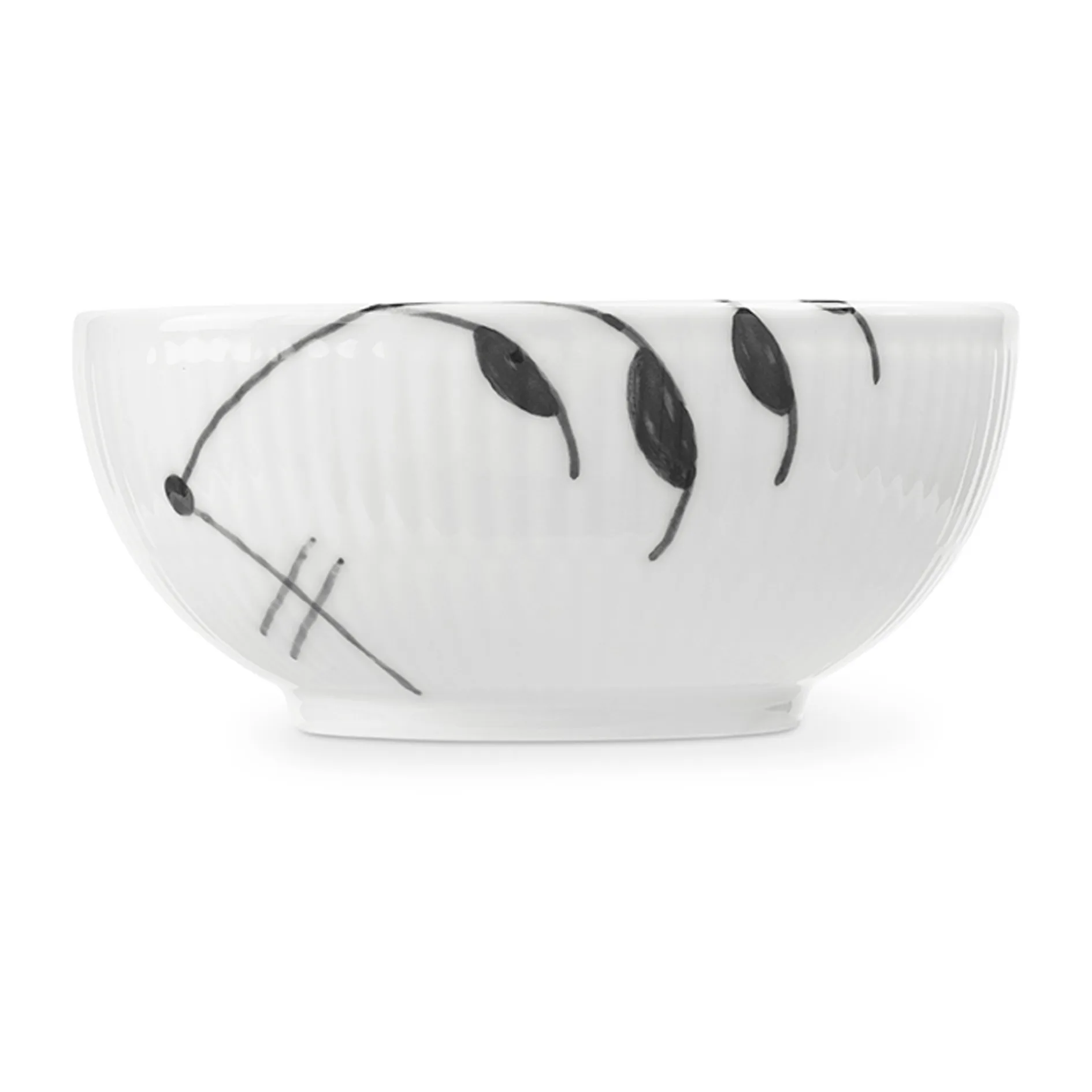 Black Fluted Mega skål, Ø11,5 cm Royal Copenhagen