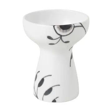 Black Fluted vas 11 cm - White-black - Royal Copenhagen