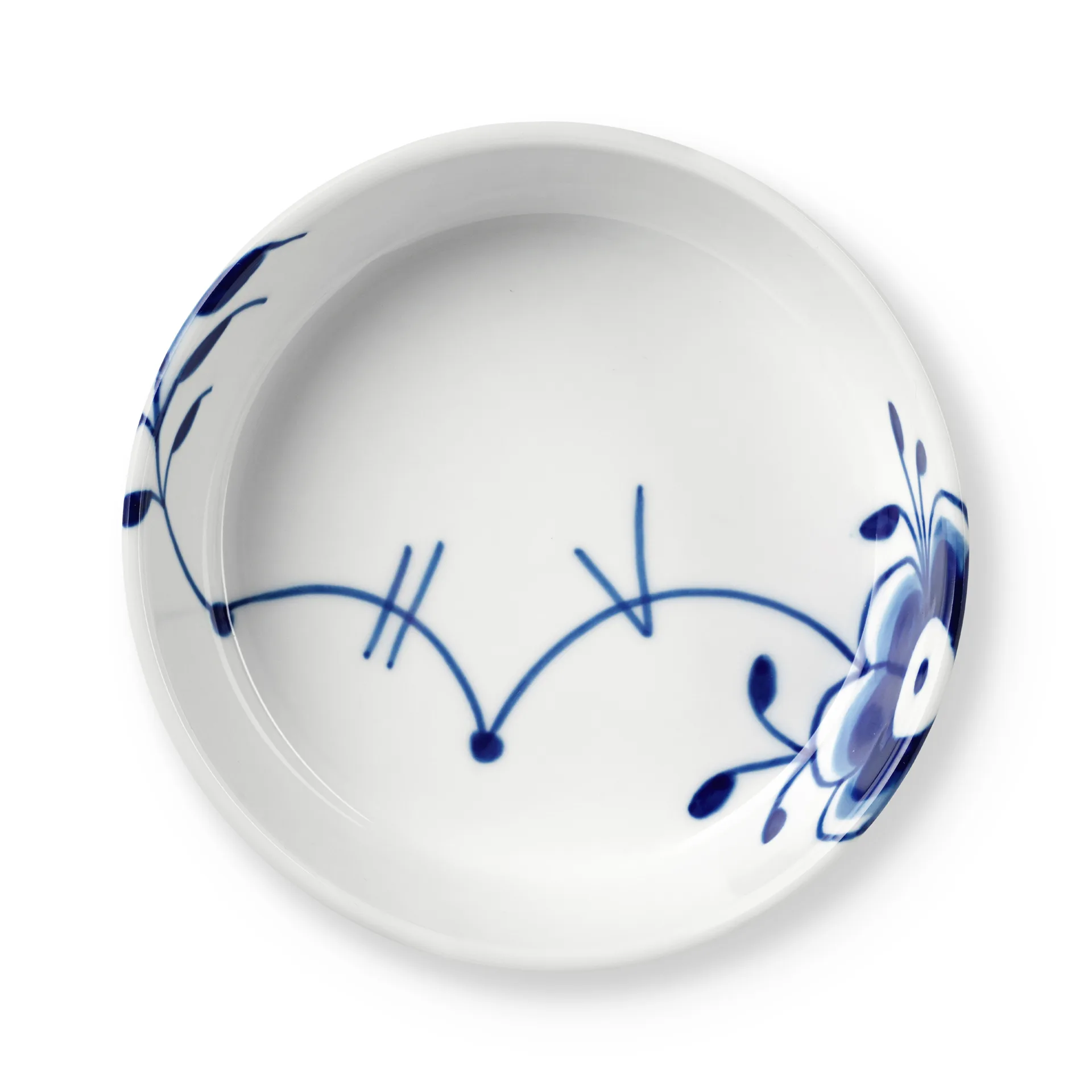 Blue Fluted Mega fat Ø12,5 cm, Vit- blå Royal Copenhagen