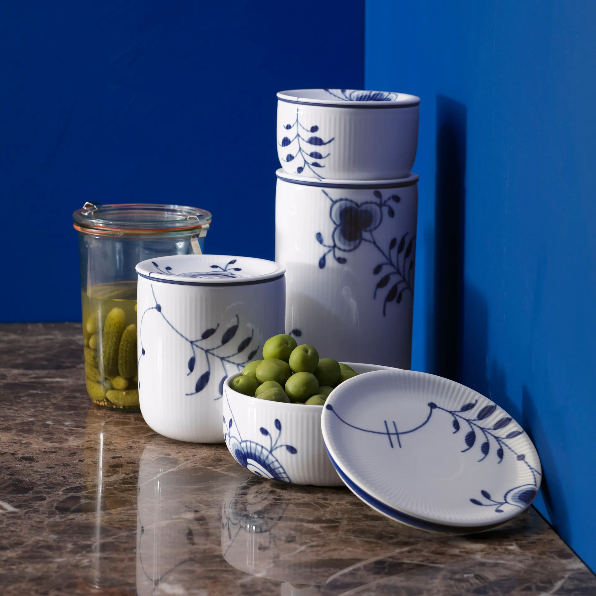 Blue Fluted Mega förvaringsburk, 115 cl Royal Copenhagen