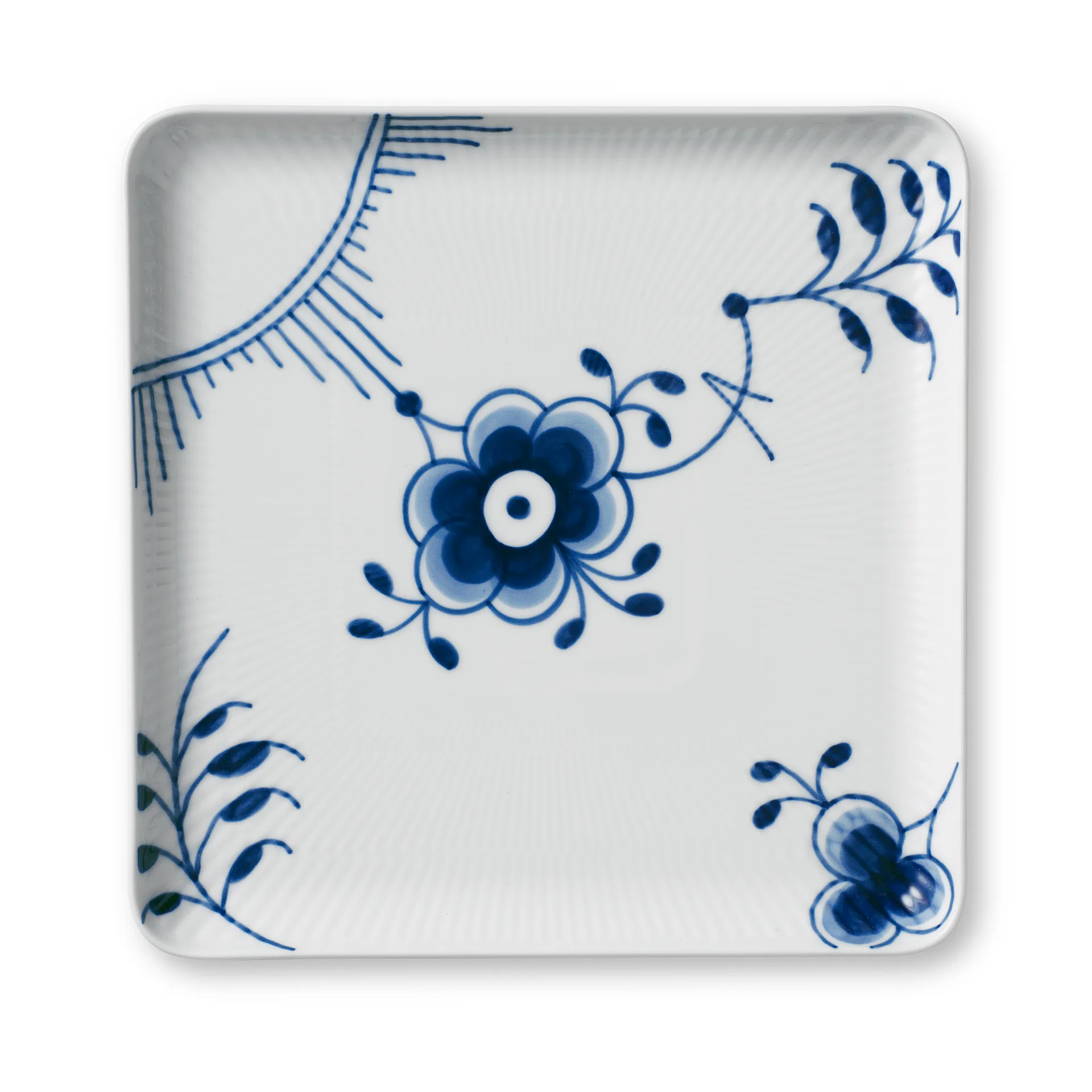 Blue Fluted Mega kvadratisk tallrik, 20x20 cm Royal Copenhagen