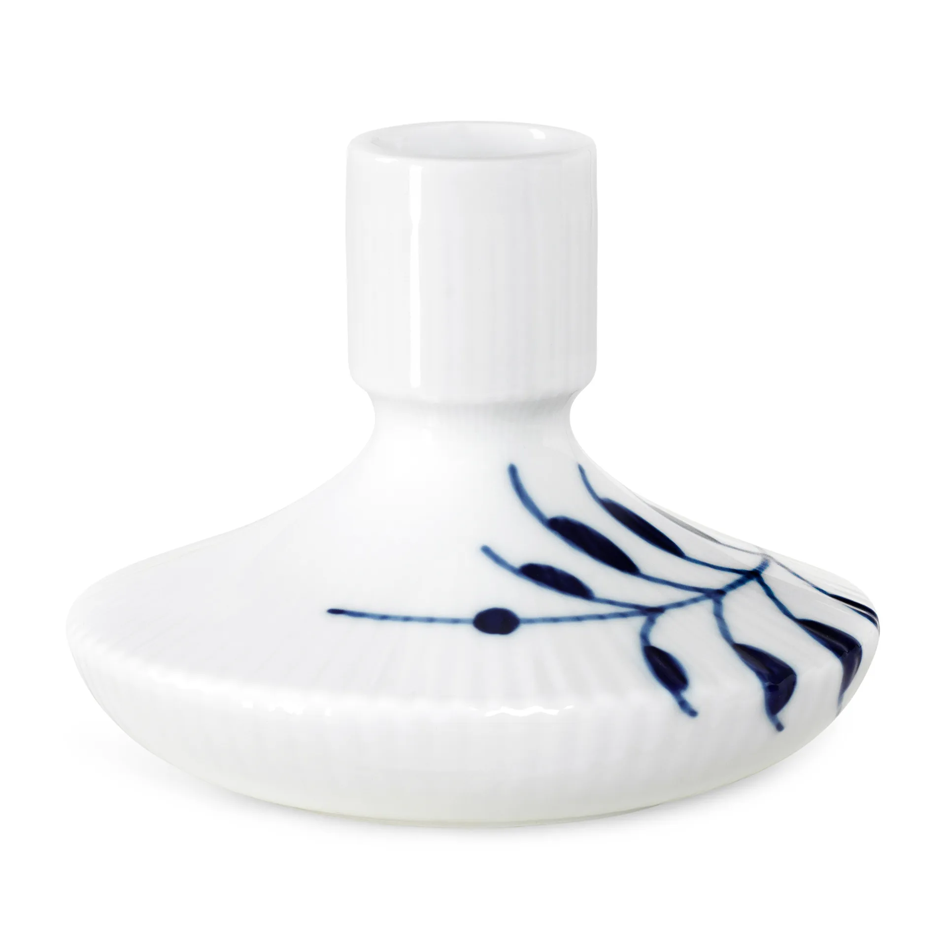 Blue Fluted Mega ljusstake, 8 cm Royal Copenhagen