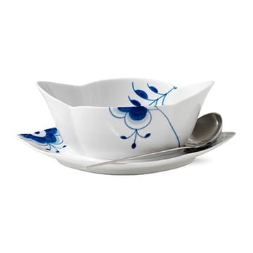 Blue Fluted Mega såsskål med fat - 55 cl - Royal Copenhagen