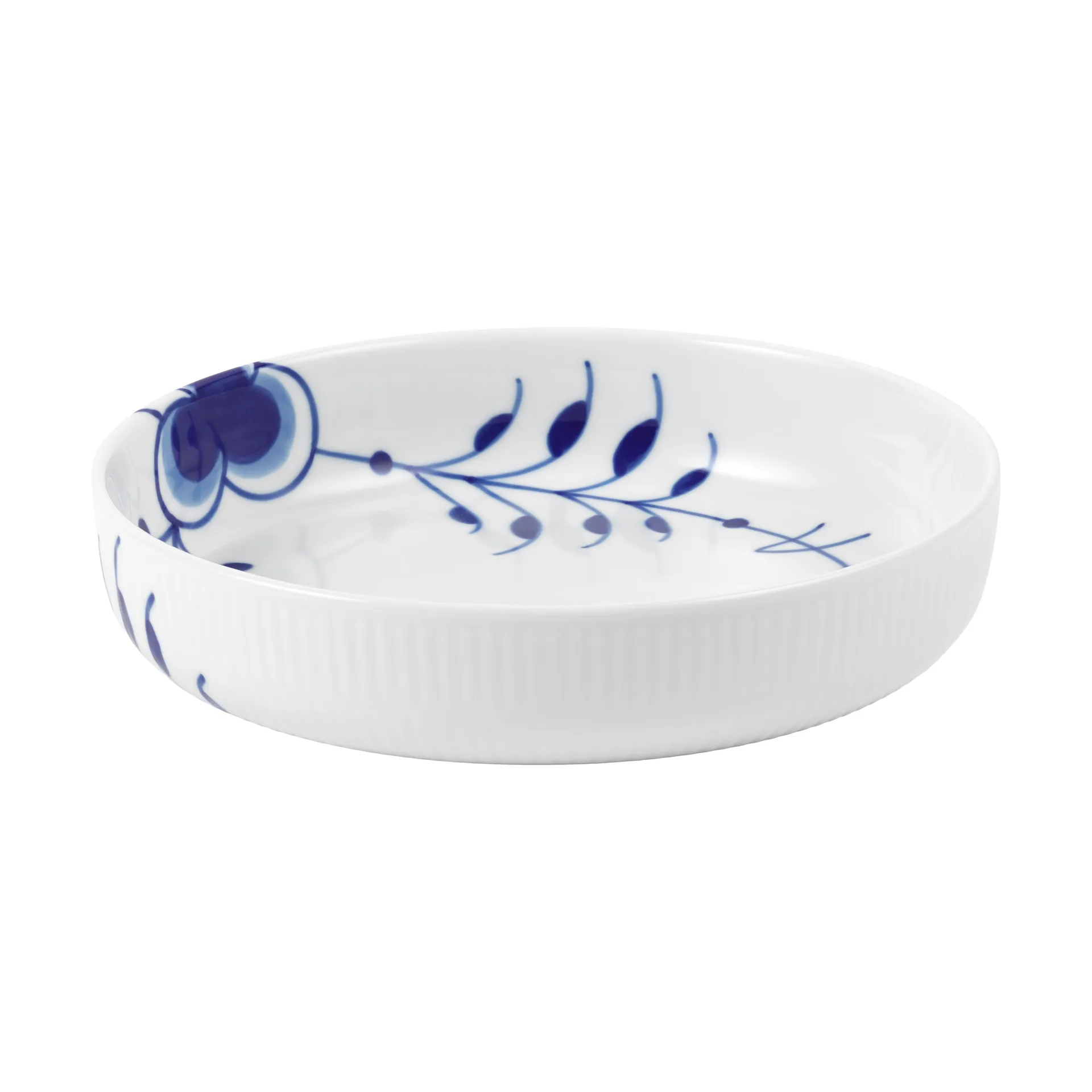 Blue Fluted Mega ugnsform Ø18,5 cm, White-blue Royal Copenhagen