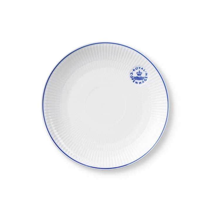 Blueline coupe tallrik Ø19 cm, Vit-blå Royal Copenhagen