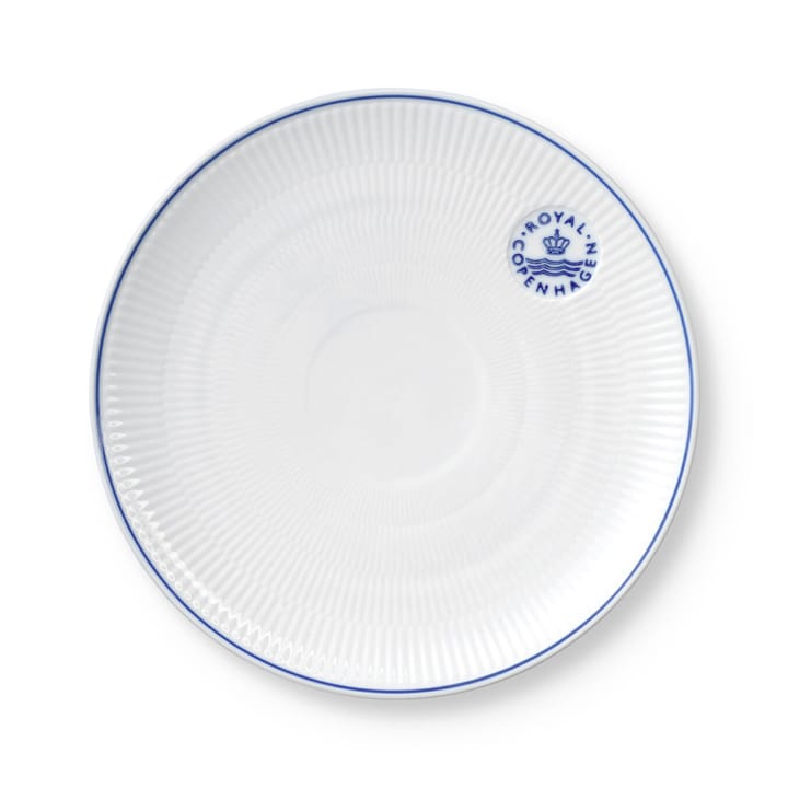 Blueline coupe tallrik Ø23 cm, Vit-blå Royal Copenhagen