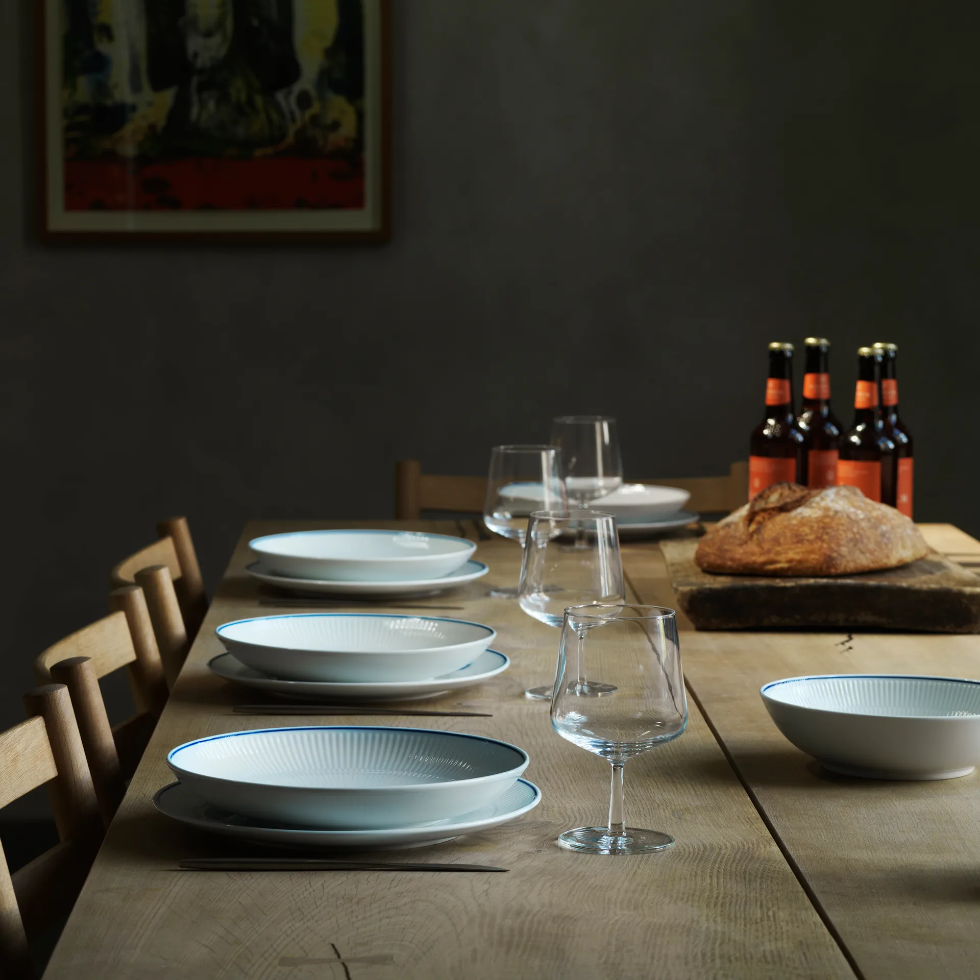 Blueline skål 110 cl, Vit-blå Royal Copenhagen